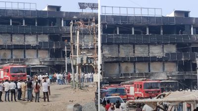 વેરાવળ-જૂનાગઢ બાયપાસ પાસે આવેલા કોમ્પ્લેક્સમાં ભીષણ આગ, ફાયર ટીમે સમયસર કામગીરી કરી, મોટી દુર્ઘટના ટળી