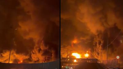 Iran US War: तेहरान के तेल भंडार पर हमला! आग, धुएं और काली बारिश में दिखा क़यामत जैसा मंजर, देखें VIDEO  