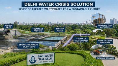 Delhi Water Crisis Solution: अब सीवर के पानी से होगा निर्माण और पार्कों की सिंचाई! दिल्ली सरकार बना रही प्लान