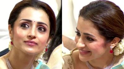 Thalapathy Vijay के राजतिलक में Trisha Krishnan का रॉयल अंदाज! साड़ी और माथे पर बिंदी, सादगी ने जीता सबका दिल