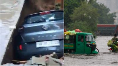 Ghaziabad Rain Tragedy: तूफानी बारिश का कहर! सड़क धंसी, कार गड्ढे में समाई-3 साल की बच्ची की डूबकर मौत