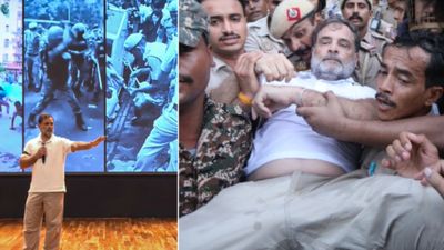 'PM Modi माफी मांगे, धर्मेंद्र प्रधान इस्तीफा दें', टांगकर ले गई दिल्ली पुलिस, नहीं बदले Rahul Gandhi के तेवर