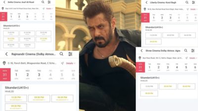 सलमान खान की 'सिकंदर' का दूसरे दिन बढ़ा क्रेज? जयपुर से दिल्ली और आगरा से बिहार के सिनेमाघरों का देखिए हाल