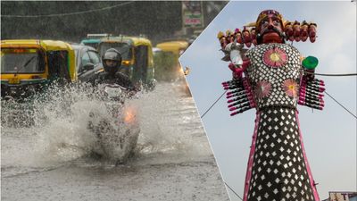 Delhi Rain Alert: दशहरा पर दिल्ली में भारी बारिश, जलने से पहले ही गल गए रावण, कैसा रहेगा NCR में मौसम?
