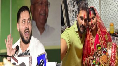 Bihar Chunav: खेसारी लाल यादव पत्नी चंदा देवी संग तेजस्‍वी यादव की RJD में हुए शामिल, किस सीट से लड़ेंगे चुनाव