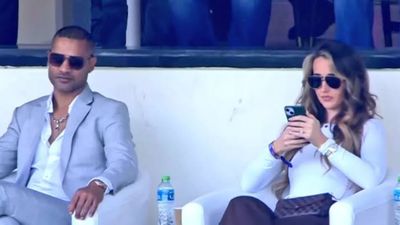 Who Is Sophie Shine, Mystery Woman Spotted Sitting Next To Shikhar Dhawan At Champions Trophy 2025? | WATCH