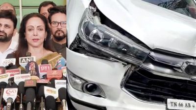Hema Malini's Car Meets With Accident En Route to TVK Stampede Site In Karur