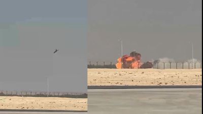 Moment HAL Tejas Fighter Jet Lost Control, Crashed at Dubai Air Show: Pilot Killed, IAF Orders Investigation