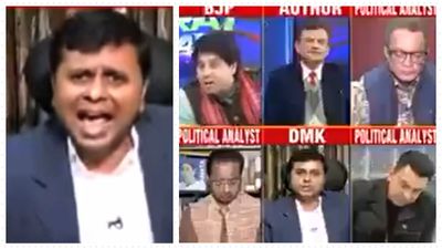 Video of DMK's Saravanan Annadurai’s Sarcastic Laughter Goes Viral As TV Debate Becomes Mockery