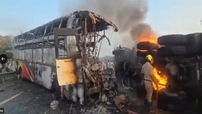 Andhra Accident: 10 killed in Markapuram After Tipper-Bus Collision