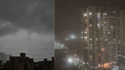 Video Captured Of Powerful Dust Storm and Rain In Delhi NCR, IMD Issues Yellow Alert