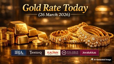 Gold Rate Today (26 March 2026): IBJA Benchmark Gold Rates, Tanishq, Kalyan, Malabar, Joyalukkas 22K Prices