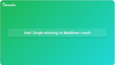Hari Singh missing after Maldives speedboat crash as search continues near coral reef