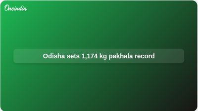 Pakhala record: Odisha Tourism sets Guinness mark with 1,174 kg serving on Pakhala Divas
