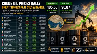 Crude Oil Rates Today: April 24, 2026: Brent Crude Crosses $105 Per Barrel- Check Latest Prices of WTI
