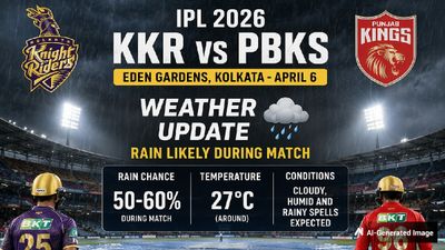 IPL 2026 Weather Alert: Rain Could Play Spoilsport in KKR vs PBKS Match