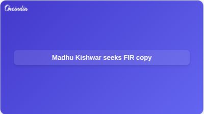 Madhu Kishwar FIR request: Academician asks Chandigarh DGP to share FIR after police notice