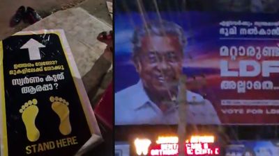 Kerala Assembly Election: Congress-led UDF’ Low-Cost Sticker Campaign Takes Aim at LDF Hoardings