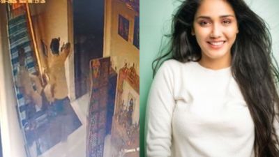 Twisha Sharma’s Final Moments Captured On CCTV; Footage Shows Her Body Being Brought Down By 3 Men | Watch