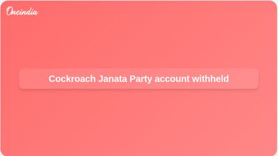 Cockroach Janata Party X account withheld in India, founder launches new handle