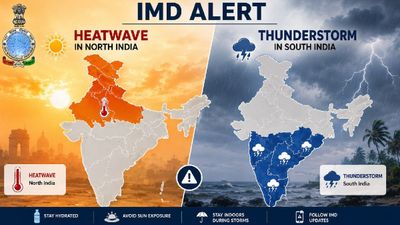 IMD Flags Extreme Weather Divide: Heatwave In North, Thunderstorms To Lash Southern States