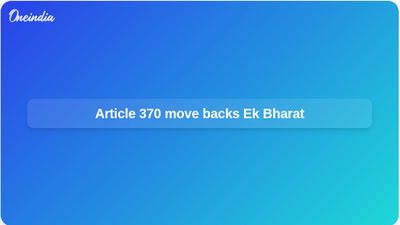Article 370 abrogation strengthens Ek Bharat vision, says LG Manoj Sinha in Jammu and Kashmir