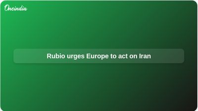 Strait of Hormuz security: Marco Rubio urges Europe to act against Iran in Rome talks