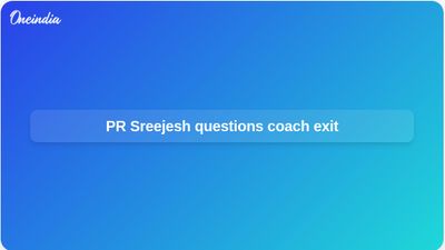 PR Sreejesh questions Hockey India decision after junior men’s coach role ends