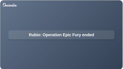 US Iran conflict: Rubio says Operation Epic Fury has ended, warns it could resume