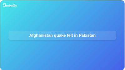 Afghanistan earthquake in Hindu Kush felt across Pakistan, officials report no damage