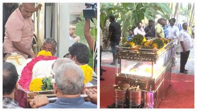 Bharathiraja's Mortal Remains Brought To Theni, To Be Cremated With State Honours Today