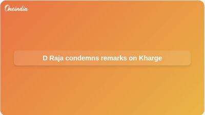 Dalit rights row: CPI’s D Raja condemns BJP MP remarks on Priyank Kharge
