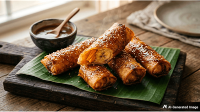 Primary Turon Filipino Plantain Spring Rolls Recipe Delivers Crispy, Caramelised Sweetness