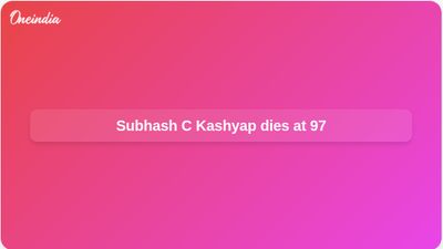 Subhash C Kashyap dies at 97; former Lok Sabha Secretary General hailed for constitutional work