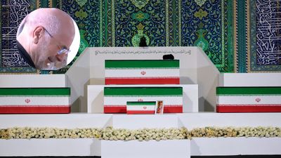 Iranian Parliament Speaker Breaks Down At Supreme Leader Khamenei's Funeral; 'Revenge, Revenge Chants Echo