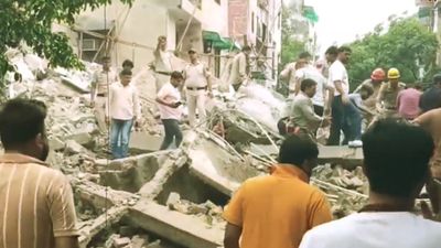 Delhi Building Collapse: 2 Rescued, 5 Feared Trapped As Four-Storey Structure Crashes In Rohini