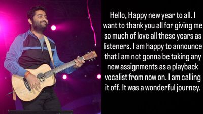 Arijit Singh retirement: ಇನ್ಮುಂದೆ ಹಾಡಲ್ಲ ಎಂದು ದಿಢೀರ್‌ ನಿವೃತ್ತಿ ಘೋಷಿಸಿದ ಗಾಯಕ ಅರ್ಜಿತ್‌ ಸಿಂಗ್‌, ಕಾರಣ ಬಹಿರಂಗ