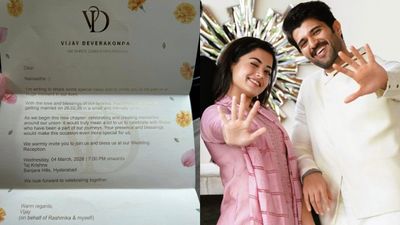 ರಶ್ಮಿಕಾ-ವಿಜಯ್ ದೇವರಕೊಂಡ ಮದುವೆ ಆಹ್ವಾನ ಪತ್ರಿಕೆಯ ಫೋಟೋ ವೈರಲ್‌; ಮುಹೂರ್ತ, ಆರತಕ್ಷತೆ ದಿನಾಂಕ ರಿವೀಲ್‌