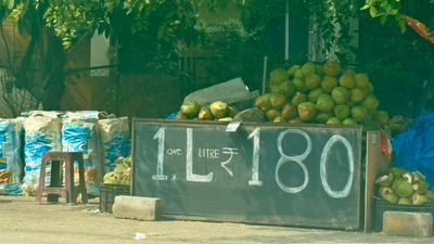 Bengaluru: 1 ಲೀಟರ್‌ಗೆ 180 ರೂ.! ಸಿಲಿಕಾನ್ ಸಿಟಿಯಲ್ಲಿ ಲೀಟರ್ ಲೆಕ್ಕದಲ್ಲಿ ಎಳನೀರು ಮಾರಾಟ, ಫೋಟೋ Viral