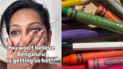 ಬೆಂಗಳೂರಿನ ಬಿಸಿಲಿಗೆ ಕರಗಿದ ಕ್ರಯಾನ್ಸ್‌ : ಮಹಿಳೆಯ ವೈರಲ್ ವಿಡಿಯೋ ನೋಡಿ ದಂಗಾದ ಸಿಲಿಕಾನ್ ಸಿಟಿ ಮಂದಿ 