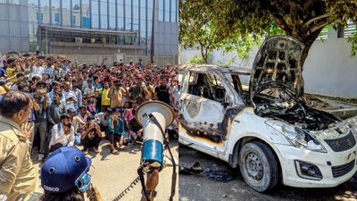 Noida Protest: ಹಿಂಸಾಚಾರಕ್ಕೆ ತಿರುಗಿದ ನೋಯ್ಡಾ ಕಾರ್ಮಿಕರ ಪ್ರತಿಭಟನೆ; ವಾಹನಗಳಿಗೆ ಬೆಂಕಿ, ಕಲ್ಲು ತೂರಾಟ