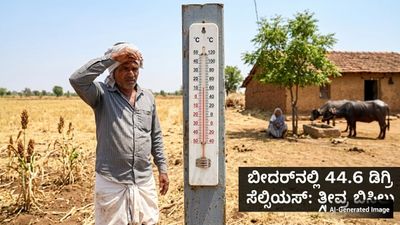 Temperature: ಬಿಸಿಲ ಬೇಗೆಯಲ್ಲಿ ಬೆಂದ ಬೀದರ್‌ ಮಂದಿ: 16 ವರ್ಷಗಳಲ್ಲೇ ದಾಖಲೆಯ 44.6 ಡಿಗ್ರಿ ಸೆಲ್ಸಿಯಸ್‌ ತಾಪಮಾನ