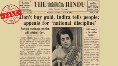 Fact Check: 1967ರಲ್ಲಿ ಚಿನ್ನ ಖರೀದಿಸದಂತೆ ಇಂದಿರಾ ಗಾಂಧಿ ಮನವಿ ಮಾಡಿದ್ರಾ? ವೈರಲ್ ಫೋಟೋ ಅಸಲಿಯತ್ತು ಇಲ್ಲಿದೆ
