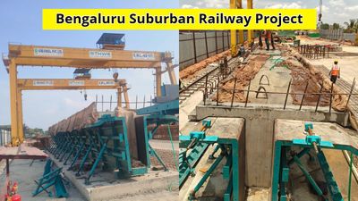 Bengaluru Sub Urban Rail: ಕನಕ ಕಾರಿಡಾರ್‌ನ ಹುಸ್ಕೂರ್ ನಿಲ್ದಾಣ ಕಾಮಗಾರಿ, ಗರ್ಡರ್ ಅಳವಡಿಕೆ ಯಶಸ್ವಿ