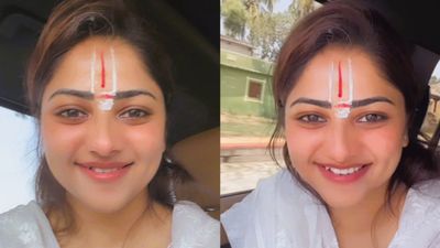ದೇವಸ್ಥಾನಕ್ಕೆ ಹೋಗಿ ಹಣೆಗೆ ನಾಮ ಹಾಕಿಸಿಕೊಂಡ ನಟಿ ರಚಿತಾ ರಾಮ್, ತಮಿಳು ಸಿನಿಮಾದಲ್ಲಿ ನಟಿಸಿ ಅಂದ ಫ್ಯಾನ್ಸ್‌