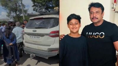 ನಟ ದರ್ಶನ್‌ಗೆ ಸಾಲು ಸಾಲು ಸಂಕಷ್ಟ: ಕಾರು ಓಡಿಸಿ ದ್ವಿಚಕ್ರ ವಾಹನಕ್ಕೆ ಡಿಕ್ಕಿ ಹೊಡೆದ ಪುತ್ರ ವಿನೀಶ್ 