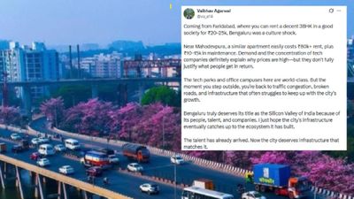 Bengaluru Rent: ದೆಹಲಿಗಿಂತ ಬೆಂಗಳೂರಿನಲ್ಲಿ 4 ಪಟ್ಟು ಮನೆ ಬಾಡಿಗೆ ಹೆಚ್ಚು, ಕಲ್ಚರಲ್ ಶಾಕ್ ಬಗ್ಗೆ Google ಎಂಜಿನಿಯರ್ ಮಾತು