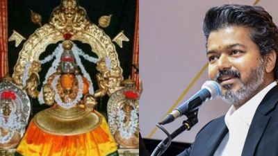 ಕರ್ನಾಟಕದ ಕೊಲ್ಲೂರು ಮೂಕಾಂಬಿಕಾ ದೇವಸ್ಥಾನಕ್ಕೆ ತಮಿಳುನಾಡು ಸಿಎಂ ವಿಜಯ್ ಭೇಟಿ, ಹಿಂದಿನ ಮುಖ್ಯಮಂತ್ರಿಗಳ ಹಾದಿ ಹಿಡಿದ್ರಾ ದಳಪತಿ? 