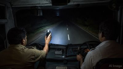ಮೊಬೈಲ್ ಬೆಳಕಲ್ಲೇ ಬಸ್ ಚಾಲನೆ; ಡ್ರೈವರ್ ಸೇರಿ ಮೂವರು ಸಸ್ಪೆಂಡ್, ಡಕೋಟಾ ಬಸ್ ಕೊಟ್ಟಿದ್ದು ಸರ್ಕಾರದ ತಪ್ಪು ಎಂದ ಜನ