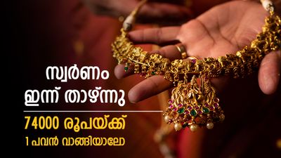 സ്വര്‍ണവില കുറഞ്ഞു; 74000 രൂപയ്ക്ക് എട്ട് ഗ്രാം വാങ്ങാം, ആഭരണത്തിന് ഈ സ്വര്‍ണം മതി, പവന്‍ വില